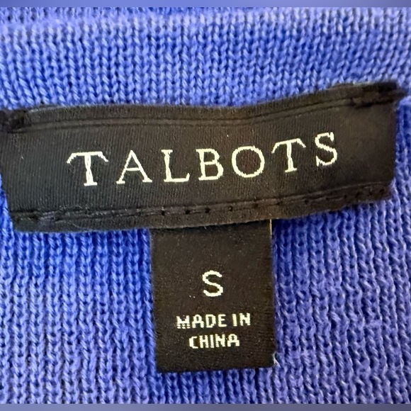 Talbots Royal Blue Cotton Blend Sweater/size S - Picture 2 of 11